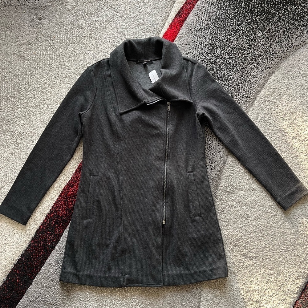 Banana Republic Asymmetrical Zipper Collared Sweater